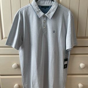 Men’s golf polo shirt, size large, grey